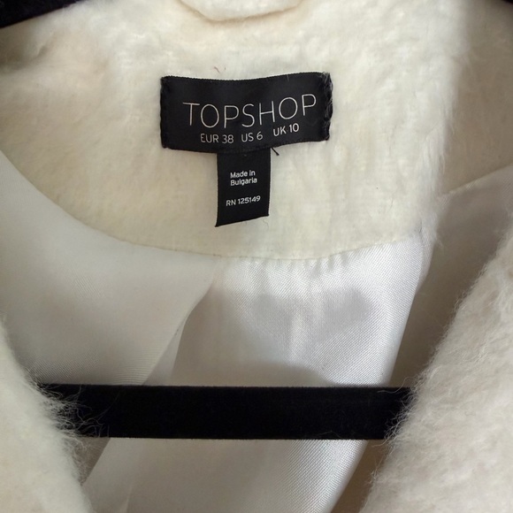 Topshop Elegant Cream Teddy Jacket - Picture 2 of 9